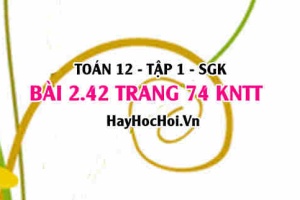 Bài 2.42 trang 74 Toán 12 tập 1 Kết nối tri thức